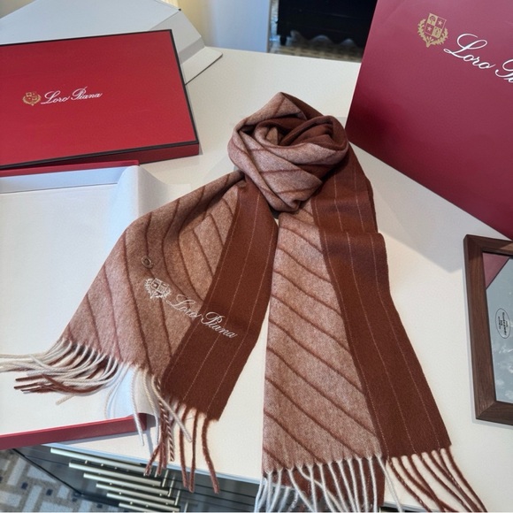 Loro Piana Brown Wool Scarf